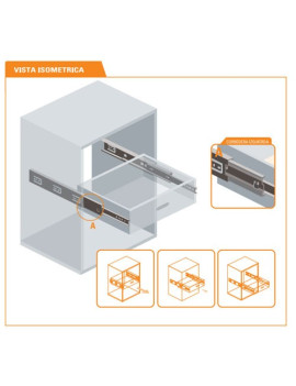 CORREDERA EXTENSION CIERRE SUAVE 40CM 3680 HANDYGOME