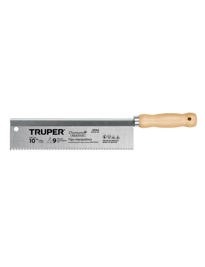 SERRUCHO COSTILLA MARQUETERO 10" TRUPER STCX-10 18164