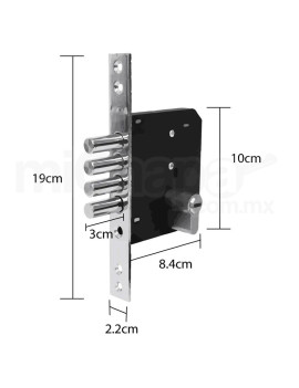 CERRADURA 6379 C/ CIL 60MM L/M DEXTER