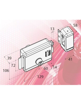 CERRADURA ELECTRICA PHILLIPS 321DCB C/BOTON IZQ