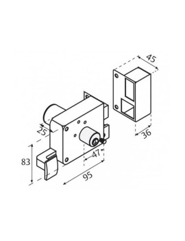 CERRADURA PHILLIPS X720 IF IZQUIERDA SOBREPONER SEGURIDAD