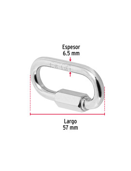 BANDOLA DE ACERO DE 1/4" CON SEGURO 44022