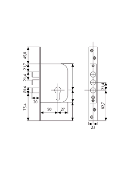 CERROJO TESA R201 T60 NIQUEL MX86653