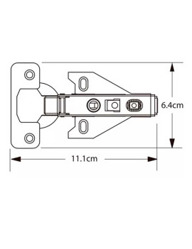 BISAGRA BIDIMENSIONAL AVION ZAMAC S/T HANDYHOME 3665