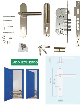 Cerradura Tesa Lazio Izquierda Placa Larga MX87105 T60 RB100