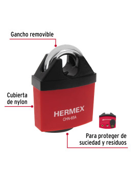 CANDADO HERMEX 65MM ACORAZADO AS 43341