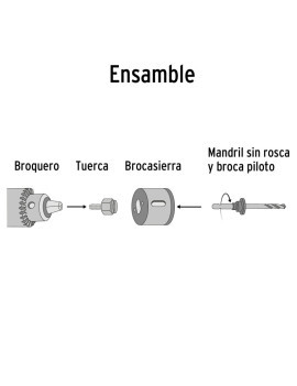 KIT 4 CORTACIRCULOS 1 MANDRIL PRETUL KIT-5P 23550