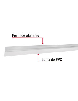 Sellapuertas Guardapolvo Fijo 100cm Aluminio Hermex 43030