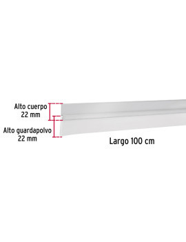 Sellapuertas Guardapolvo Fijo 100cm Blanco Hermex 43031