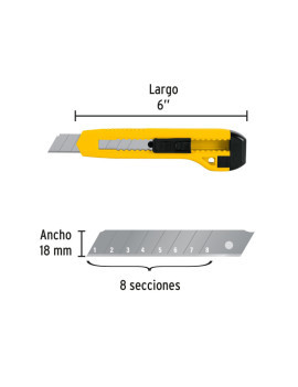 CUTTER PRETUL 18MM PLASTICO 22405