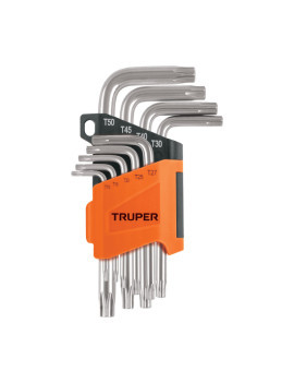 JUEGO DE 9 LLAVES TORX TRUPER 15554