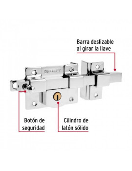 CERRADURA BARRA DERECHA HERMEX CB-45D 43516