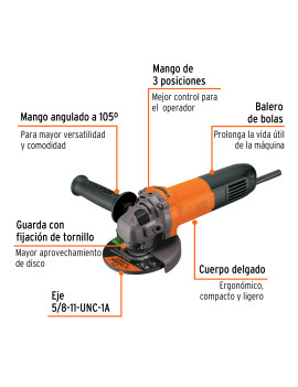 ESMERILADORA TRUPER 4 1/2" PROFESIONAL 700W 14013