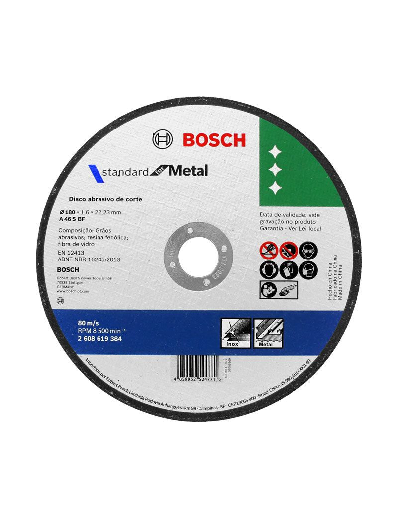 DISCO CORTE METAL 7"  BOSCH