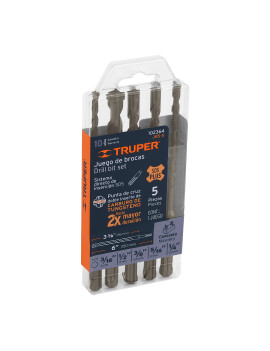 JUEGO 5 BROCAS TUNGSTENO CONCRETO SDS TRUPER JBS-5 102364